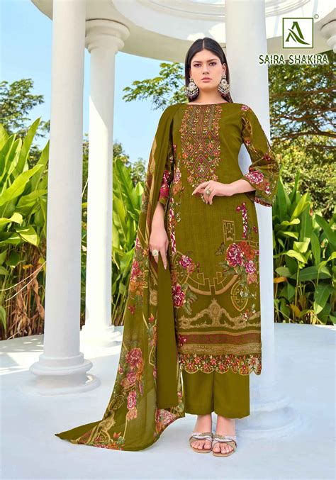 Alok Saira Shakira Cambric Cotton Dress Material 8 pcs Catalogue