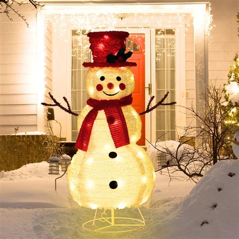 Amazon.com: Snowman Outdoor Christmas Decorations, 3.2FT Folding ...