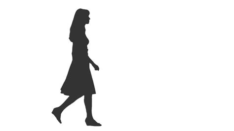 Silhouette Of Girl Walking at GetDrawings | Free download - silhouette of woman walking