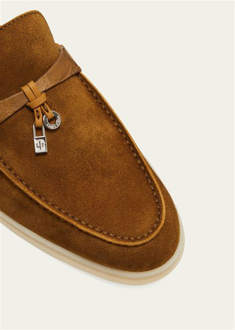 Loro Piana Suede Charms Loafer Mules - Bergdorf Goodman