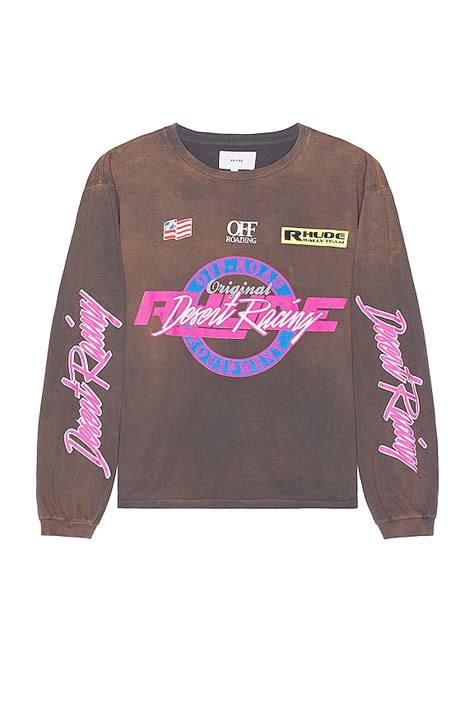 Rhude Desert Racing Tee in Vintage Grey | REVOLVE