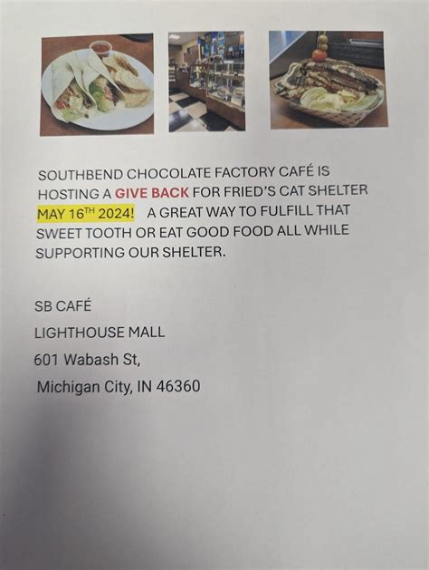 Giveback to Frieds Cat shelter, 307 Lighthouse Place, Michigan City, IN ...