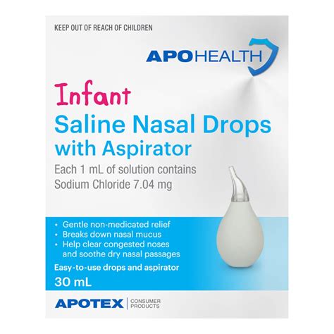 APOHEALTH Infant Saline Nasal Drops with Aspirator 30ml | Healthylife