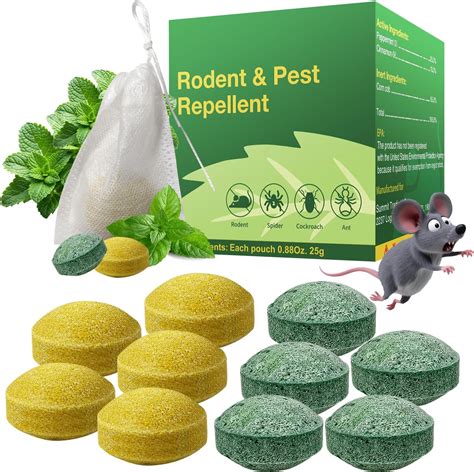Amazon.com : Mighty Mint Mouse Repellent Pouches, Peppermint Rodent ...