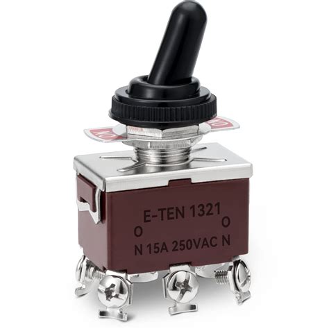 Buy JANDECCN 5 Pack Rocker Toggle Switch 15A 250V AC, DPDT Latching ...