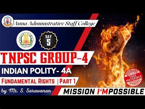 MISSION I'MPOSSIBLE | Day 5 | Fundamental Rights | Part - 1 | Indian ...
