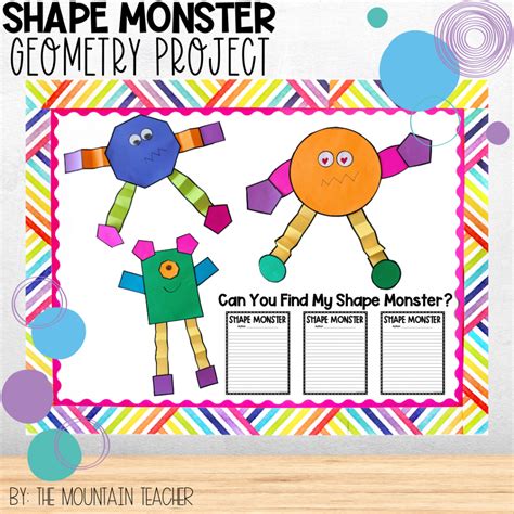 Energize Your Geometry Lesson Plans Doing This Shape Monster Activity ...