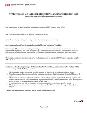 Fillable Online dfo-mpo gc NEWFOUNDLAND AND LABRADOR RECREATIONAL ...