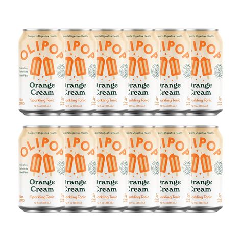 Amazon.com : Olipop Prebiotic Soda Pop, Orange Cream, Packed with ...
