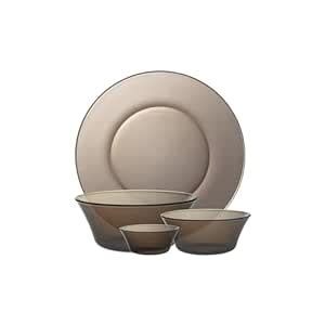 Duralex® Solid France 14 Piece Tempered Glass Dinner Set | 3X Stronger ...