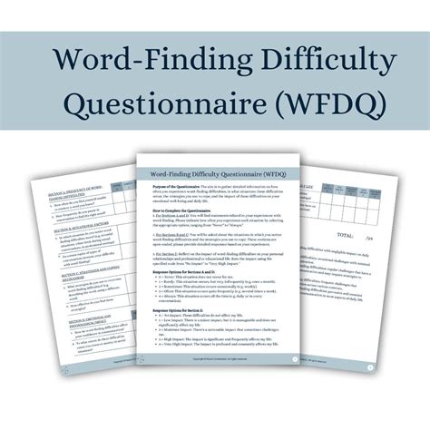 Word Finding Difficulty