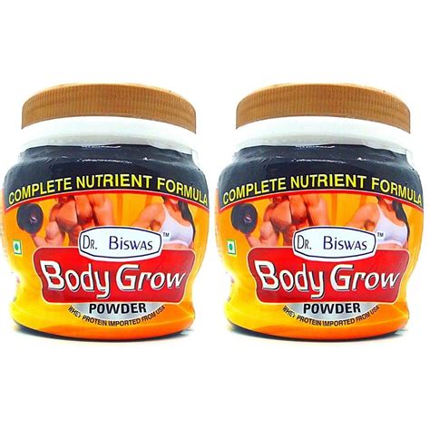 Ayurvedic Body Grow protein powder 200gm | weight gain | pack of 2 ...