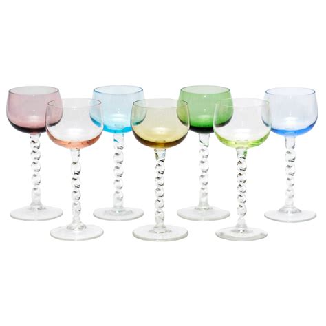 Multicolor Vintage Pastel Cocktail Coupe Glasses | The Hour Shop