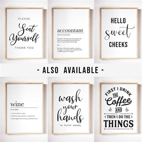 Funny Bathroom Signs Funny Bathroom Art Bathroom Wall Decor - Etsy India