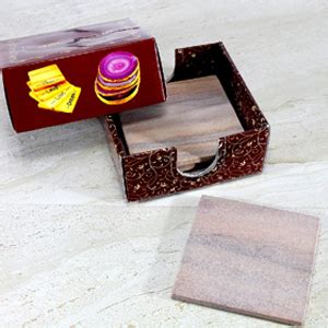 KLEO Coasters Set of Natural Stone - Natural Water Absorbent, Unique ...