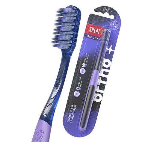 SPLAT Зубная щетка ортодонтическая мягкая SMILEX ORTHO+, 1 шт. купить ...