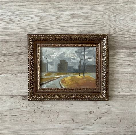 Vintage Oil Painting Original, Oil Painting Original, Original Oil Painting on Canvas, Mini ...