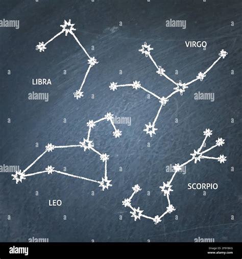 Zodiac sign leo on starry Stock Vector Images - Alamy