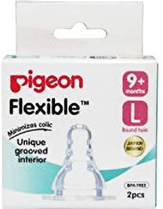 Pigeon Peristaltic flexible Nipple 2 Pc L Size Fast Flow Nipple Price ...