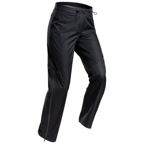 Women’s Waterproof Pants - MH 500 Black - Black - Quechua - Decathlon