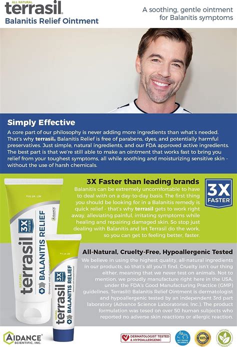 Terrasil Balanitis Relief Ointment - All-Natural Soothing Skin Relief for Balanitis Symptoms ...