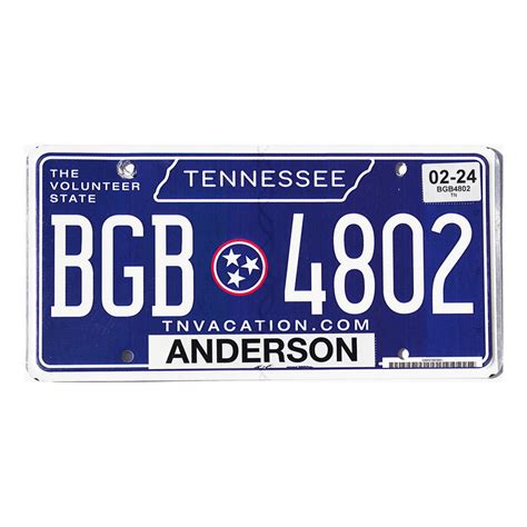 Black Tennessee License Plate