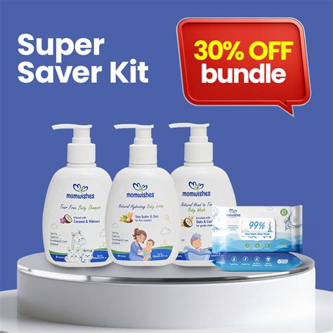 MomWishes Super Saver Kit – Lotion, Wash, Shampoo & Wipes | 30% OFF ...
