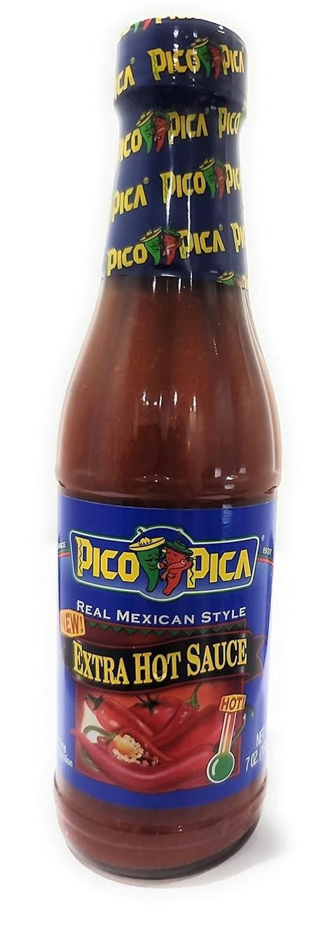 Pico Pica Mexican Extra Hot Sauce, 7 oz (Pack of 3) – Allergen-Free ...