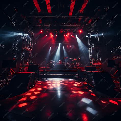 Premium Photo | Backdrop of Rock Concert Stage Room Stage Setups ...