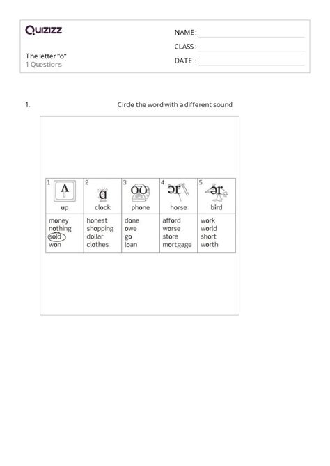 50+ The Letter O worksheets on Quizizz | Free & Printable