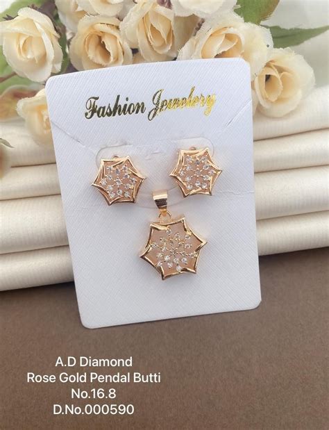 AD Diamond Pendal Butti Set