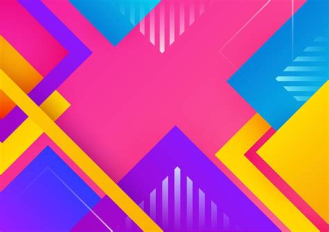 Colourful abstract background geometric shapes vector technology ...