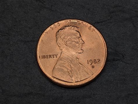 At Auction: 1982-D Lincoln Penny- Small Date- Red