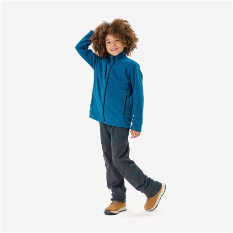 Kids’ Fleece Hiking Jacket, MH 500 Age 7-15 - Blue - Quechua - Decathlon