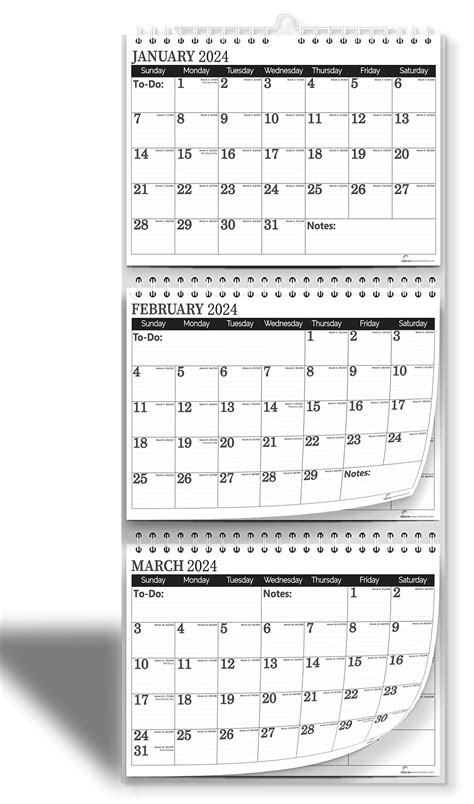 Printable 3 Month Calendar