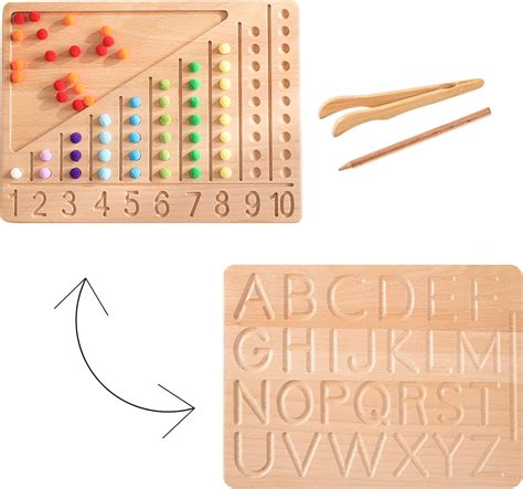 bopoobo Wooden Double-Sided Bead Board with Wooden India | Ubuy