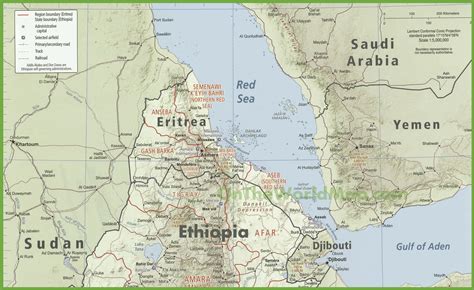 Map of eritrea