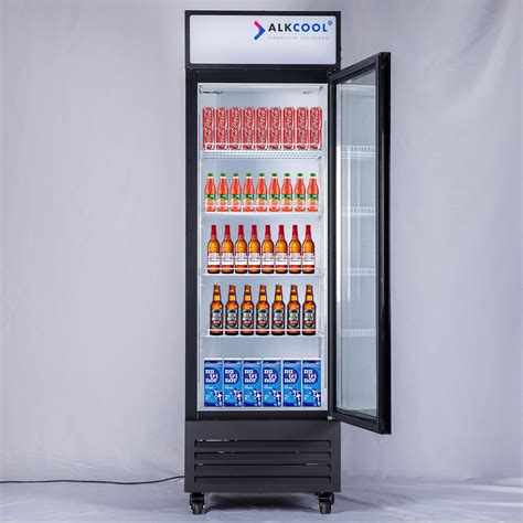 Retail Beverage Cooler Gray Single Door Commercial Beverage Cooler