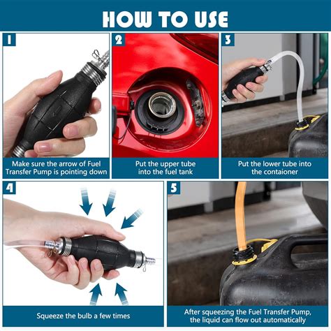 Buy 4 Pieces Black Primer Bulb Rubber Fuel Pump Transfer Vacuum Fuel ...