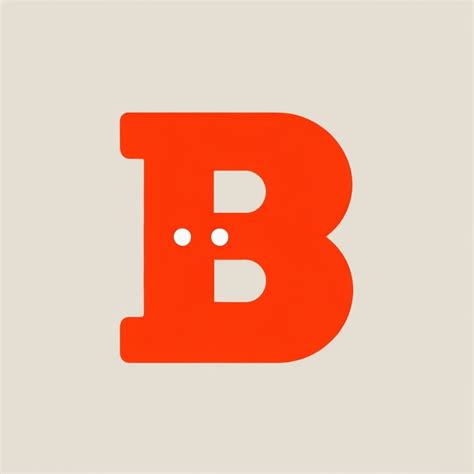 Bold Red and Pink Letter B Minimalist Artwork Monogram - Playground