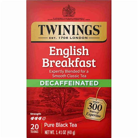 Twinings Decaffeinated English Breakfast Black Tea – 20 bags - Send Me Tea