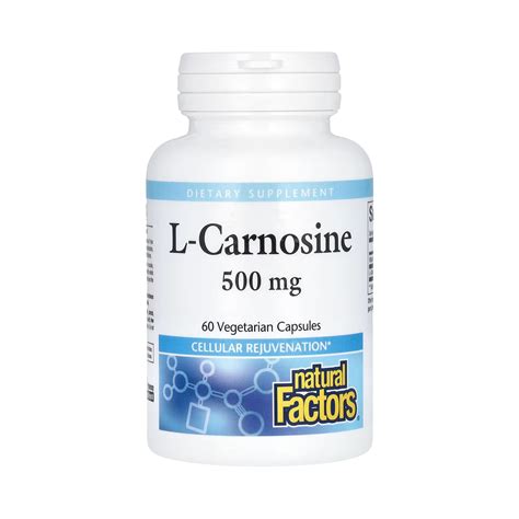 Natural Factors, L-Carnosine, 500 Mg, 60 Vegetarian Capsules – Maple Herbs
