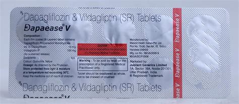 Dapaease V 10mg/100mg - Strip of 10 Tablets : Amazon.in: Health ...