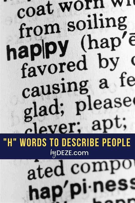 335 Positive Words That Start with H - byDeze