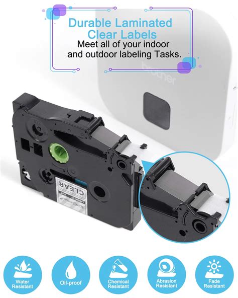 Buy MarkDomain Compatible Clear Label Tape Replacement for Brother TZe ...