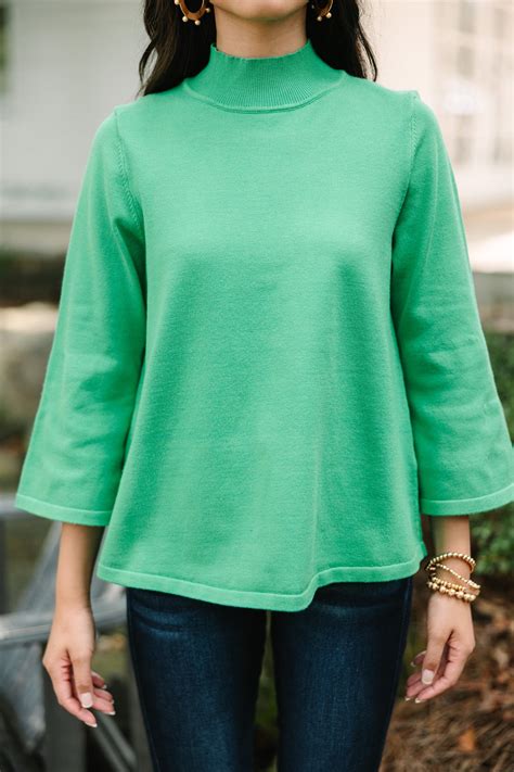 Take You There Kelly Green Sweater – Shop the Mint