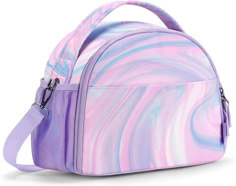 Amazon.com: Choco Mocha Purple Lunch Bag for Girls, Insulated Lunch Bag ...