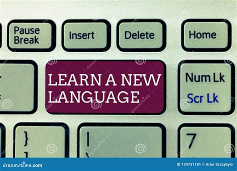 Handwriting Text Writing Learn a New Language. Concept Meaning Study Words Other Than the Native ...