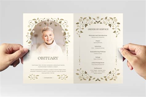 Elegant Funeral Program Template [AI,EPS] - BrandPacks