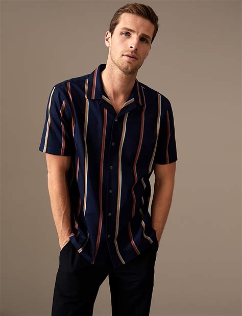 Buy Pure Cotton Striped Shirt at Marks & Spencer